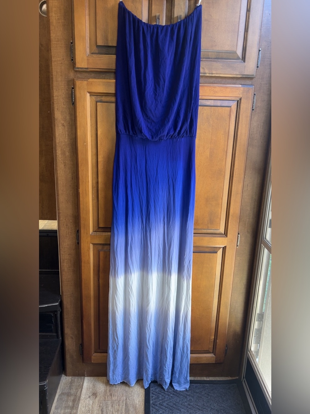 Young Fabulous & Broke Blue Ombre Strapless Maxi Dress XS - Picture 2 of 7